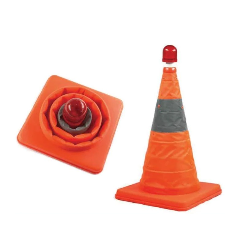 Foldable Reflective Traffic Cone Warning Light - Image 0