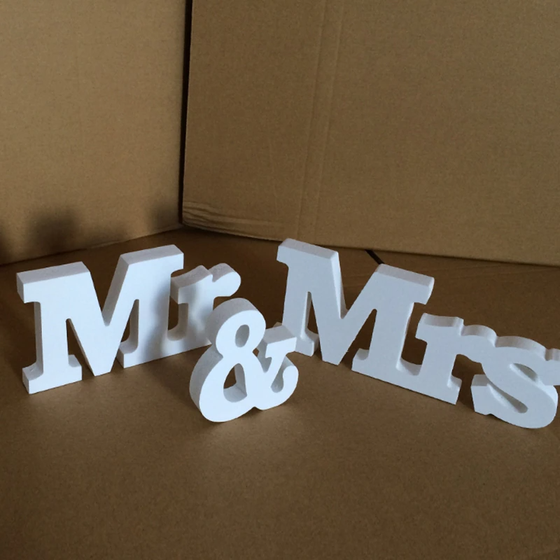 Mr & Mrs Wooden Letters for Wedding Decoration - Image 4