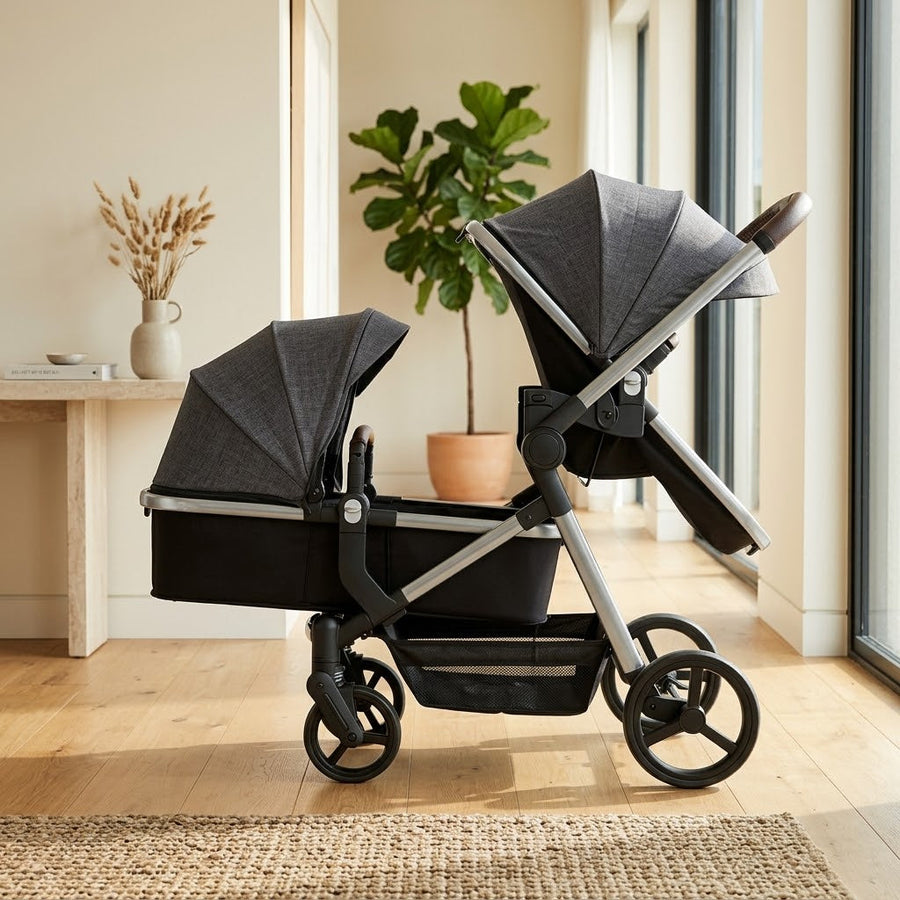 Lightweight Japanese Style Twin Baby Stroller - Image 5