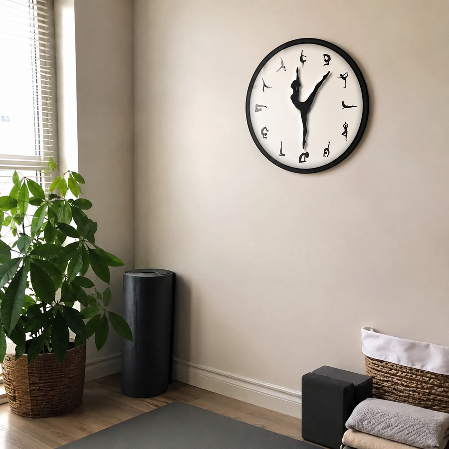 Mindful Movement Yoga Wall Clock