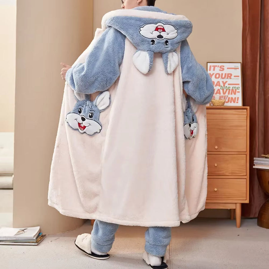 Plush Dinosaur Hooded Pajama Suit - Image 9