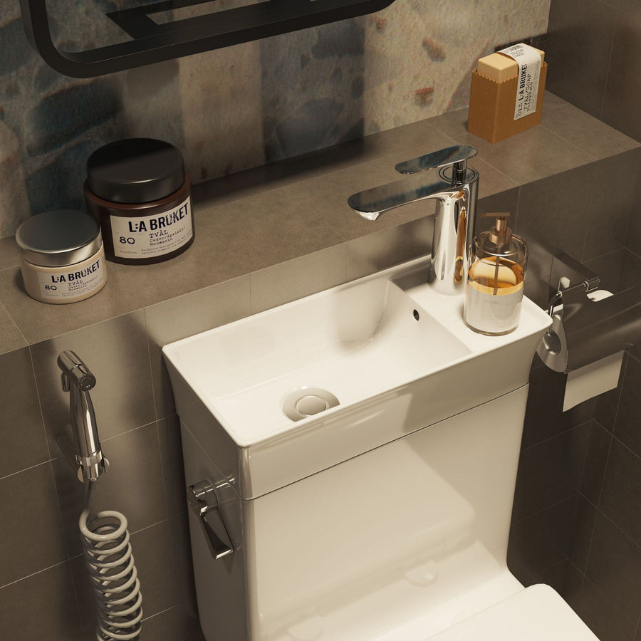 Japanese Style Space-Saving Integrated Sink Toilet - Image 5