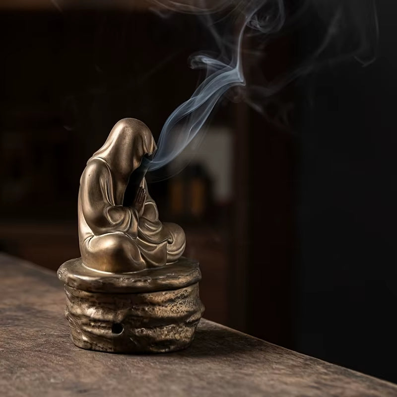 Silent Monk Backflow Ceramic Incense Burner - Image 1