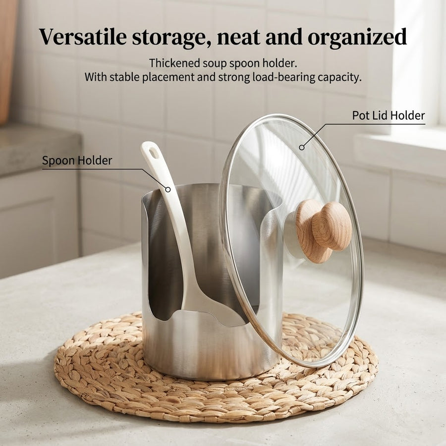 Spoon Dock Stainless Steel Utensil Rest Holder