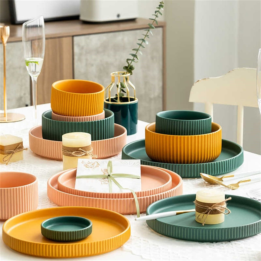Colorful Ceramic Dinner Plate - Image 4