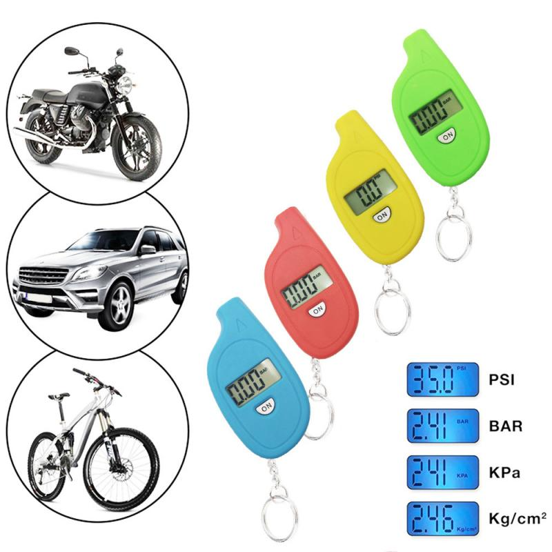 Portable Digital Car Tire Pressure Tester Keychain - Image 1