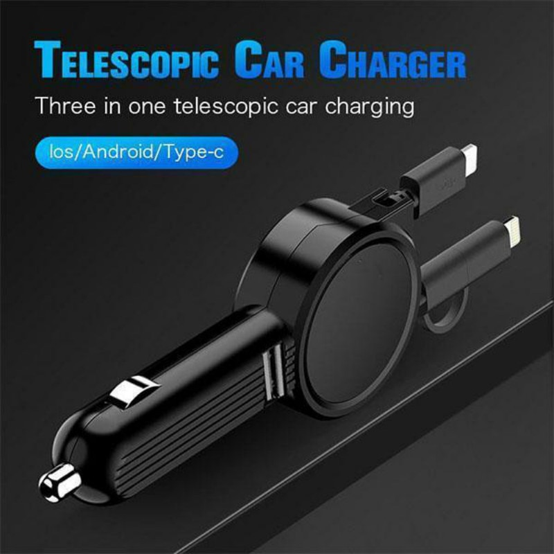4in1 Car Telescopic Fast Charging Cable - Image 1