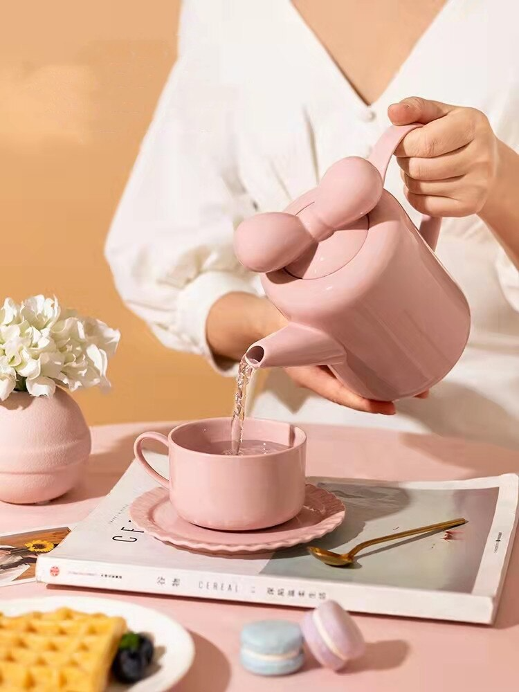 Bow Knot Design Porcelain Tea Pot - Image 4