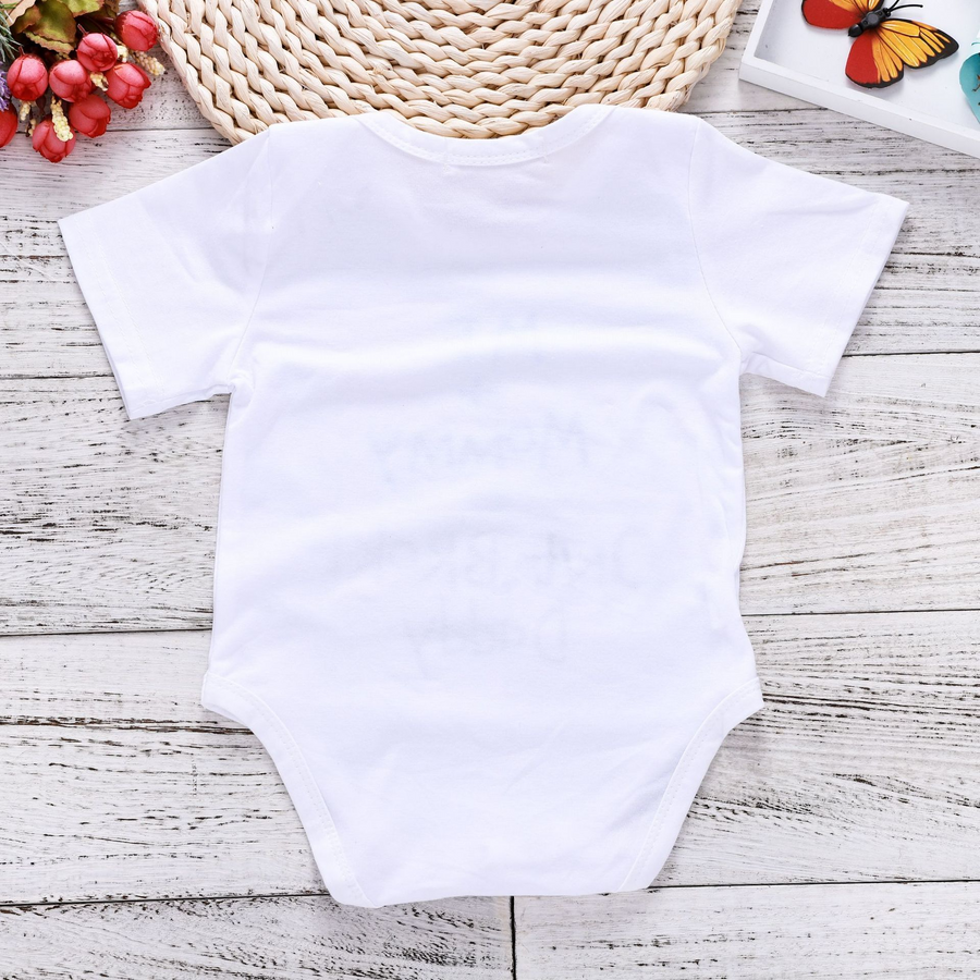 '' ME + Mommy= Broke Daddy '' Funny Newborn Infant Clothes - Image 5