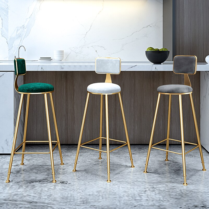 Nordic Modern Iron Bar Stool - Image 5