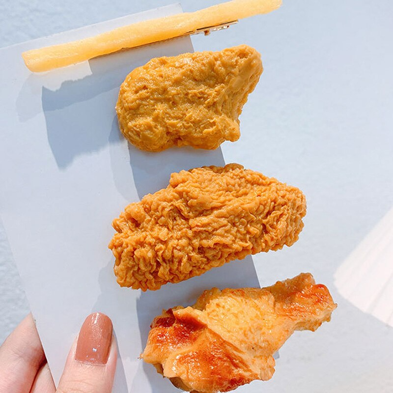 Realistic Fried Chicken Hair Clips - Image 3