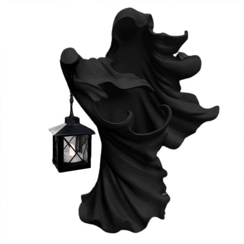 Halloween Ghost Holding Lantern Statue Resin Statue - Image 4
