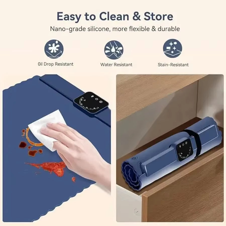 Safe Heat Roll-Up Electric Food Warmer Mat - Image 3