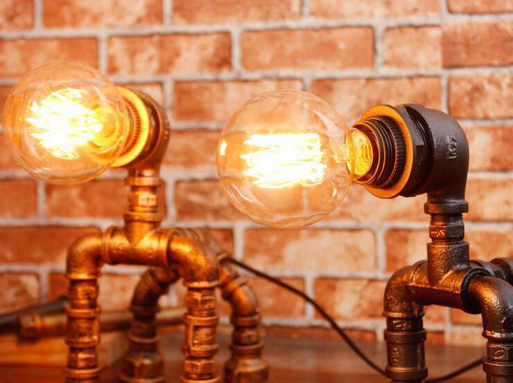 Dog Puppy Iron Pipe Table Lamp - Image 10