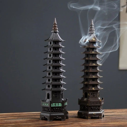 Zen Tower-Style Smoke Waterfall Incense Burner - Image 0