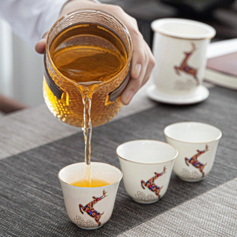 Forest Deer Ceramic Tea Set - Image 1
