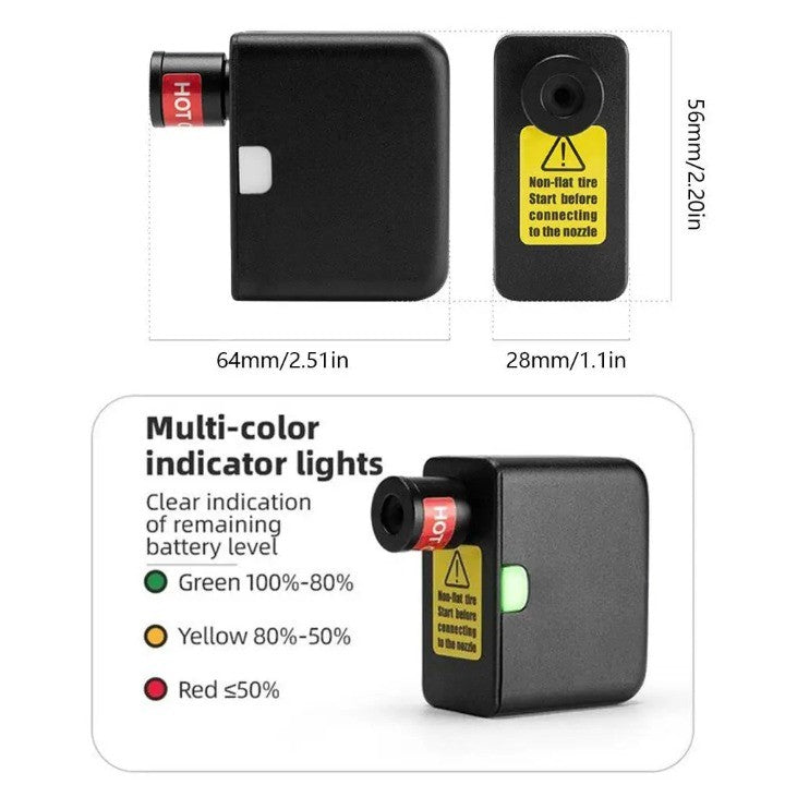 Compact Rechargeable Portable Tire Inflator - Image 2