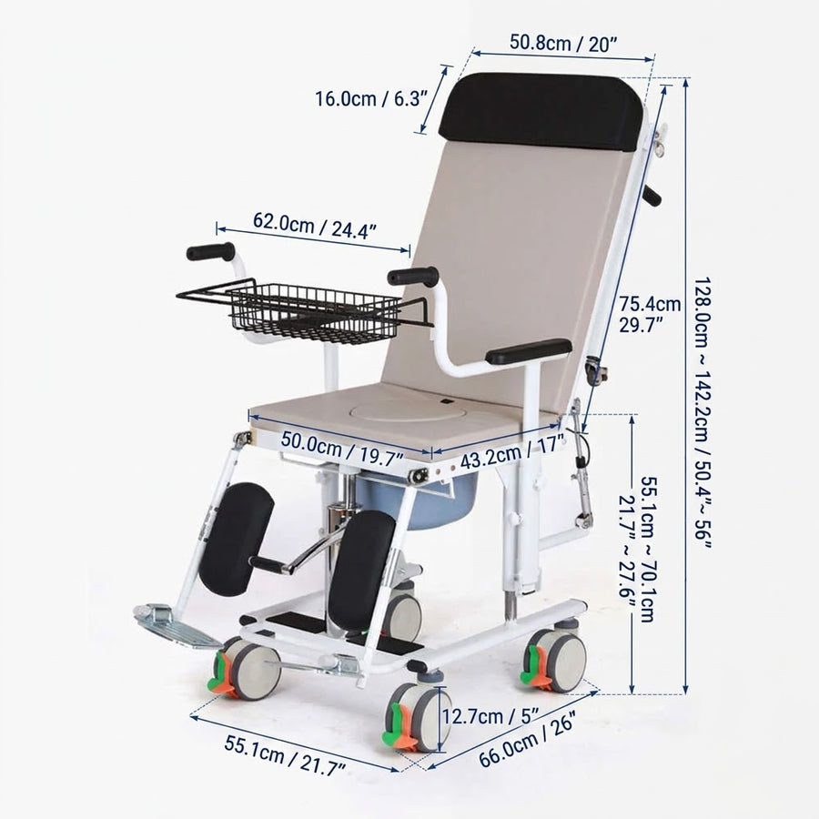 Elderly Transfer Easy Lift Hydraulic Adjustable Transformable Chair Bed