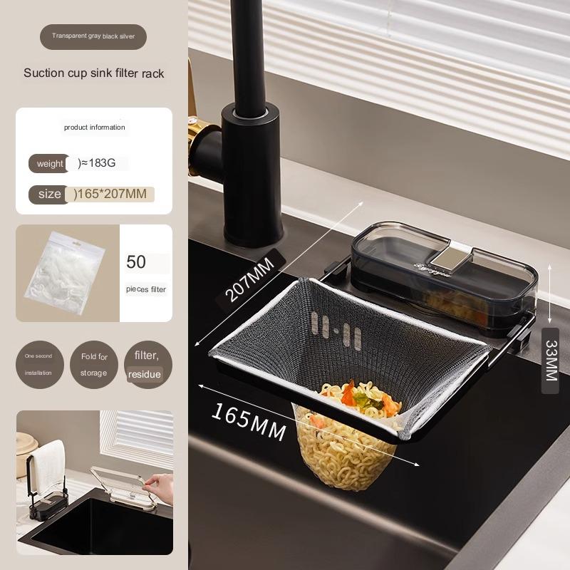 Suction Cup Kitchen Sink Filter Rack - Image 7