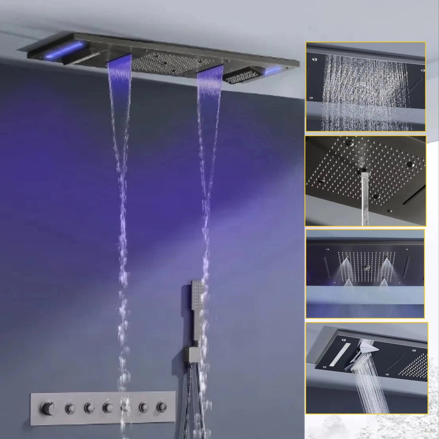 Luxury Rainfall LED Color-Changing Shower Set - Image 3