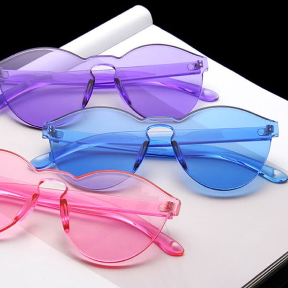 Candy color Transparent Sunglasses - Image 2