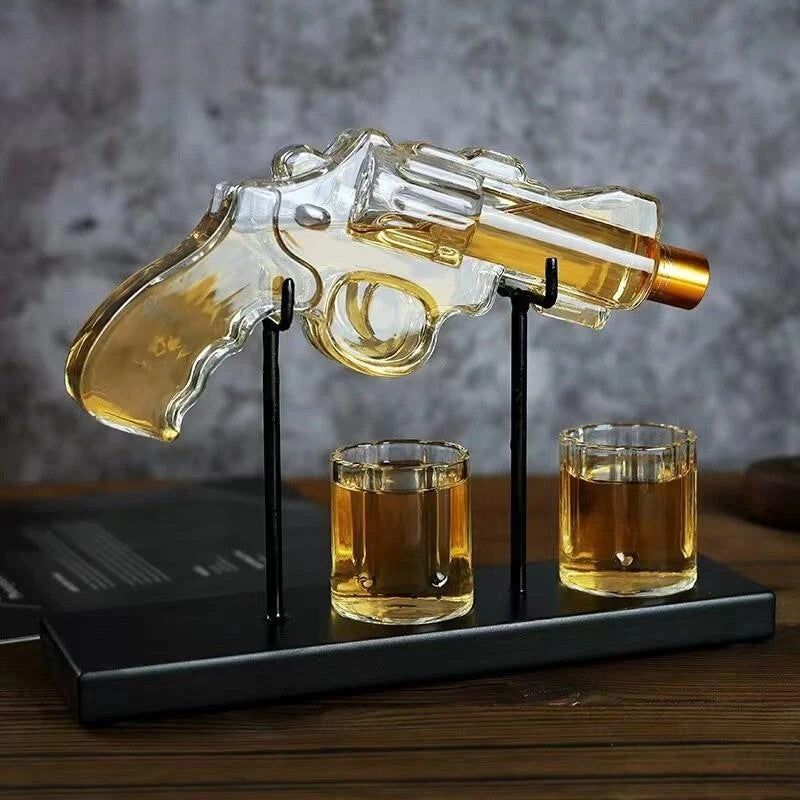 Unique Revolver Liquor Decanter Set - Image 0