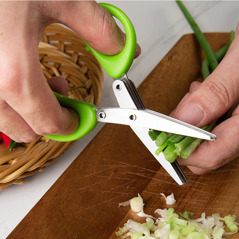 5 Layers Stainless Steel Multifunctional Kitchen Scissors - Image 3