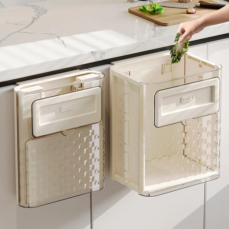 Space Saver Door Hanging Foldable Garbage Can - Image 4
