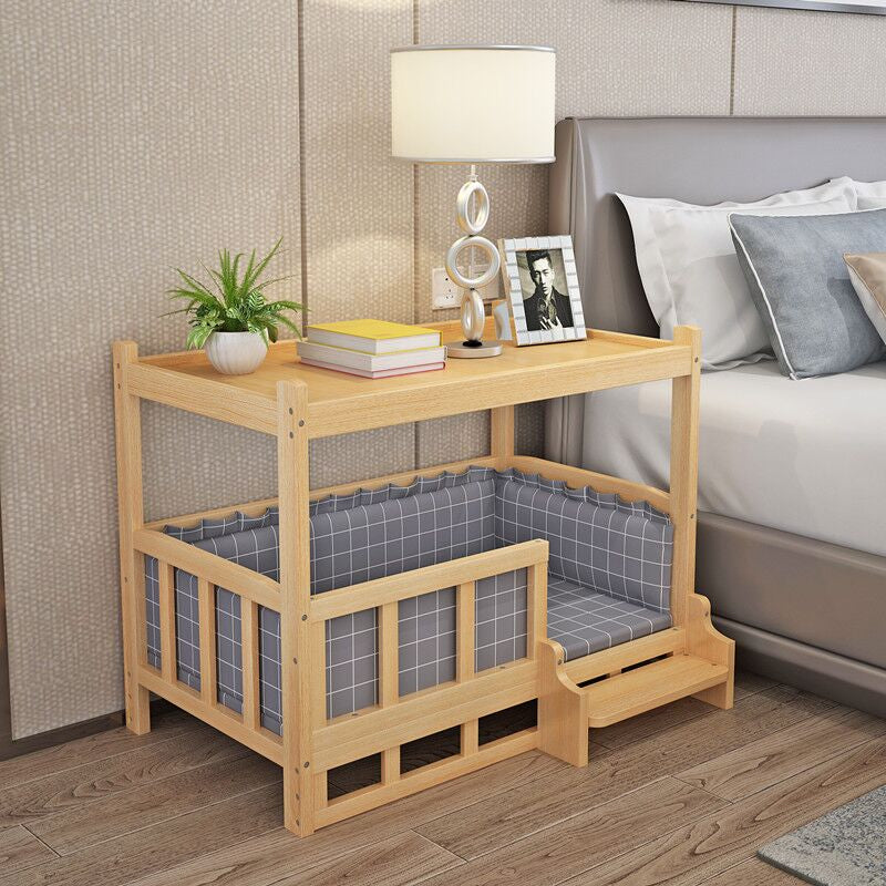 Furry Friend Detachable Pet Wooden Table Bed - Image 3