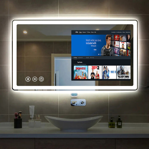 Touch Screen LED Smart Waterproof Magic Mirror - Image 0