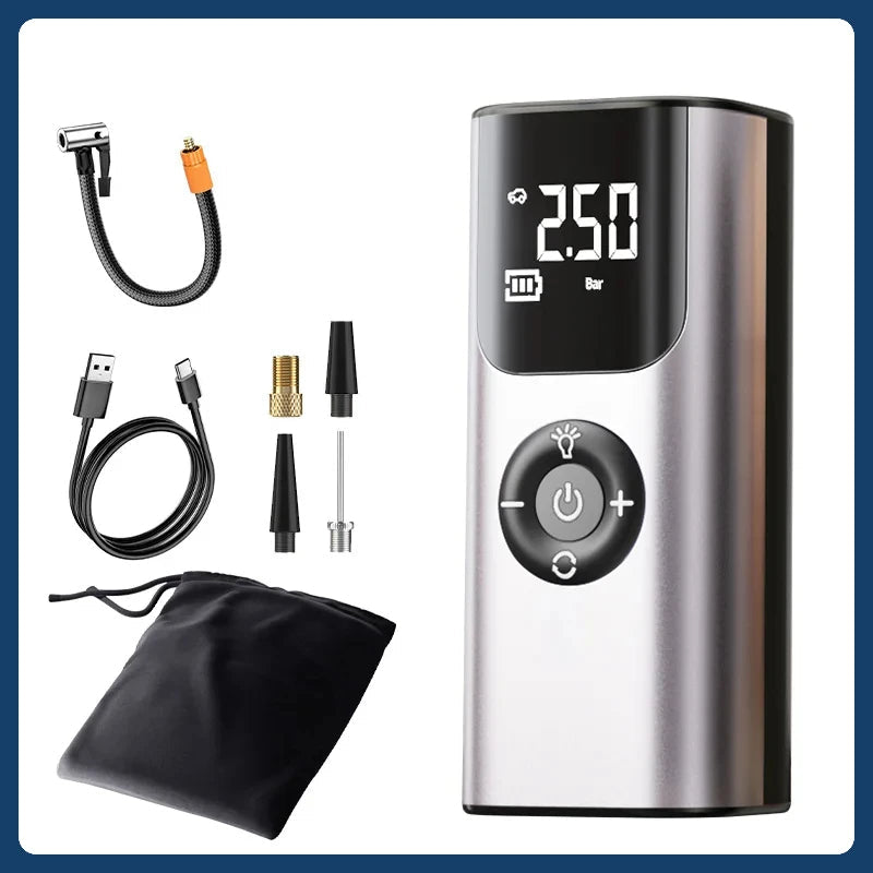 Mini Wireless Automatic Car Tire Air Compressor Pump - Image 1