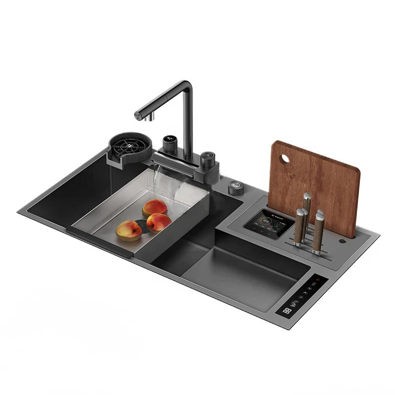 Modern Waterfall Design Touch Controls Modern Sink - Image 1