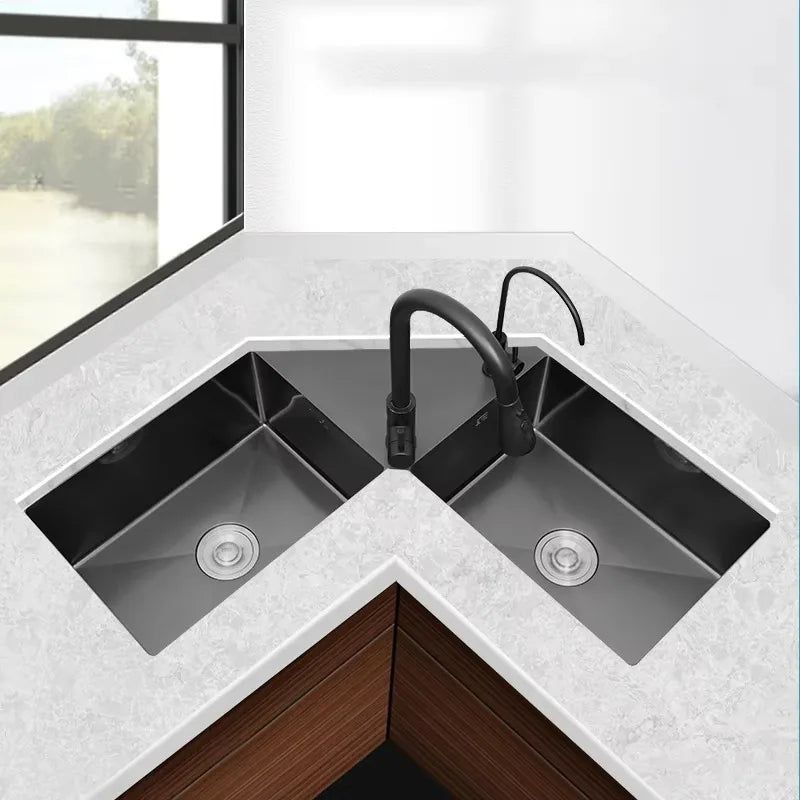 Duo Flow Elegant Corner Sink - Image 0