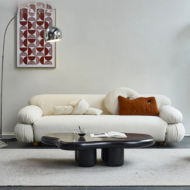 Elegant Cream Sophisticated European Living Room Couch - Image 1