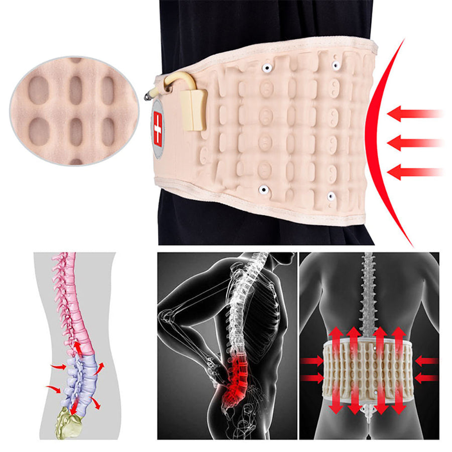 Back Pain Relief Inflatable Brace Support Belt Massager - Image 1
