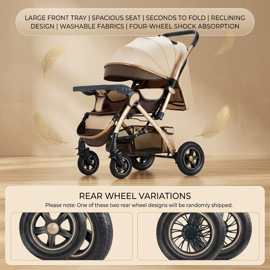 Loftcart Elevated Foldable City Baby Travel Stroller - Image 4