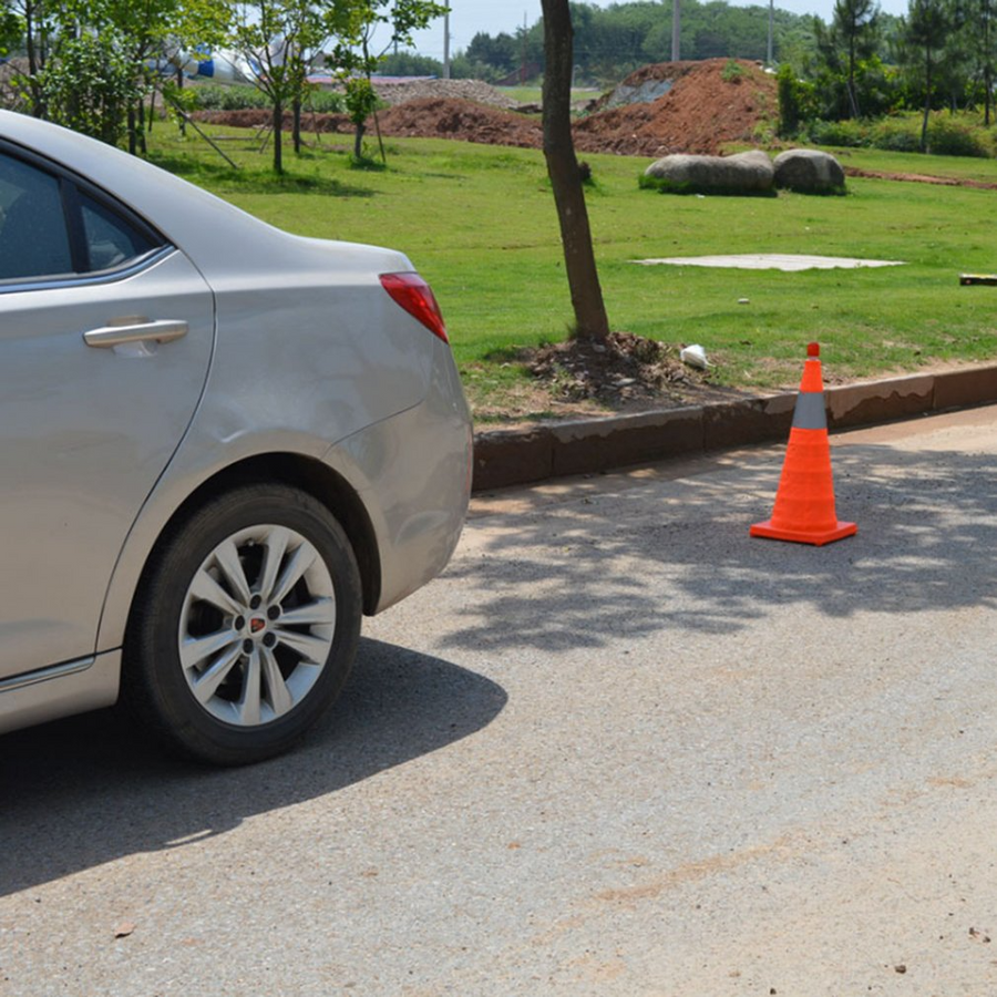 Foldable Reflective Traffic Cone Warning Light - Image 1