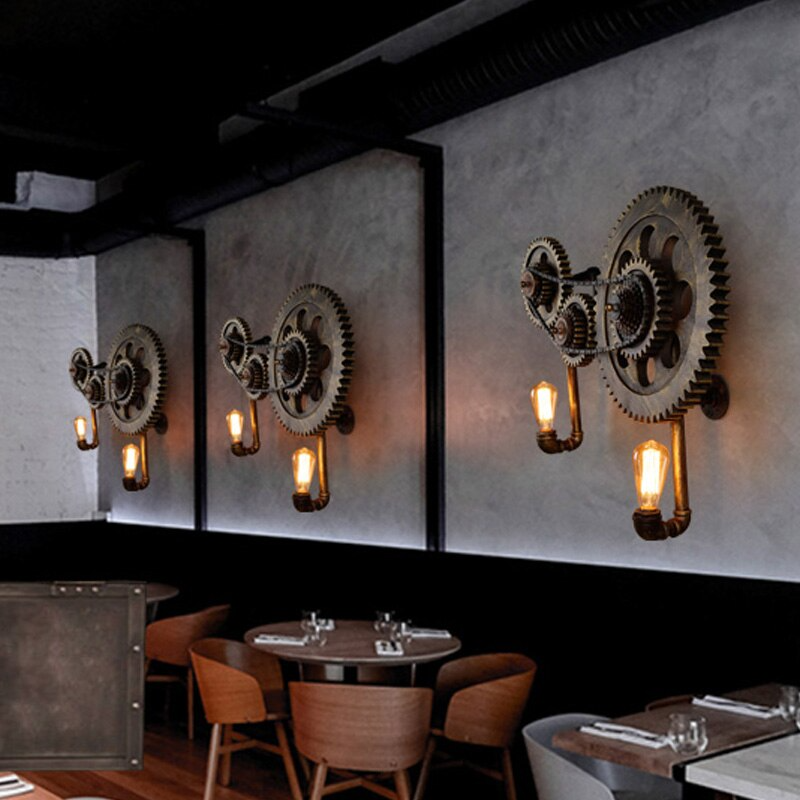 Loft Style Edison Wall Sconce Style Iron Water Lamp - Image 2