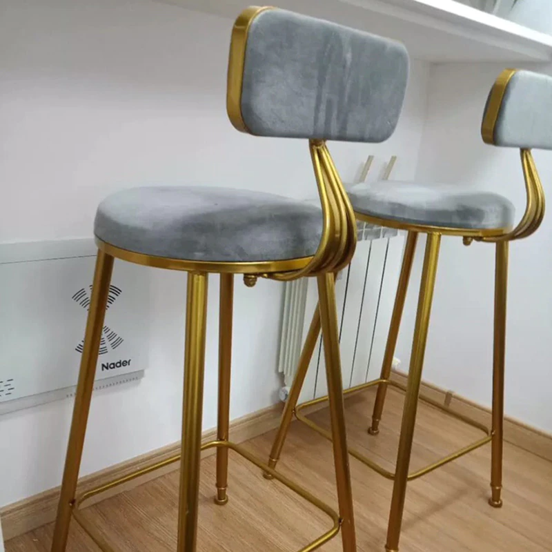 Nordic Modern Iron Bar Stool - Image 4