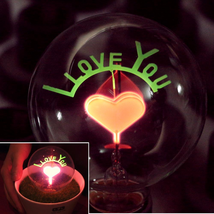 Decorative Vintage Edison Bulb Love Lamp - Image 5