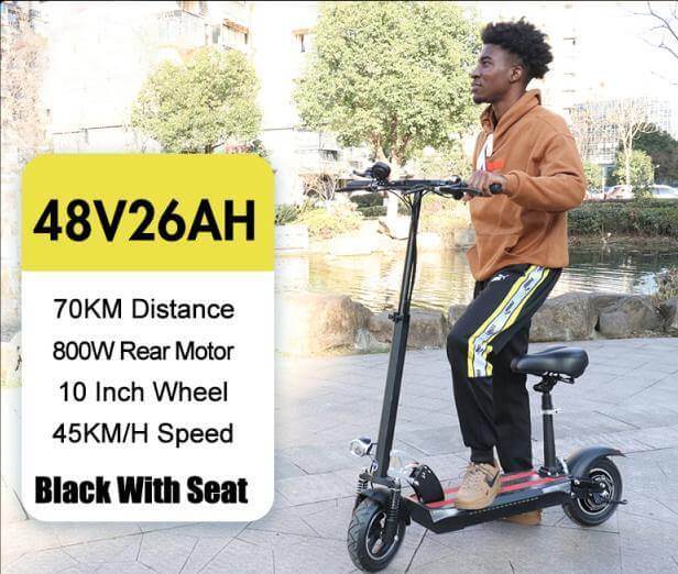 800W Dual Electric Motor Scooter with Seat - Image 2