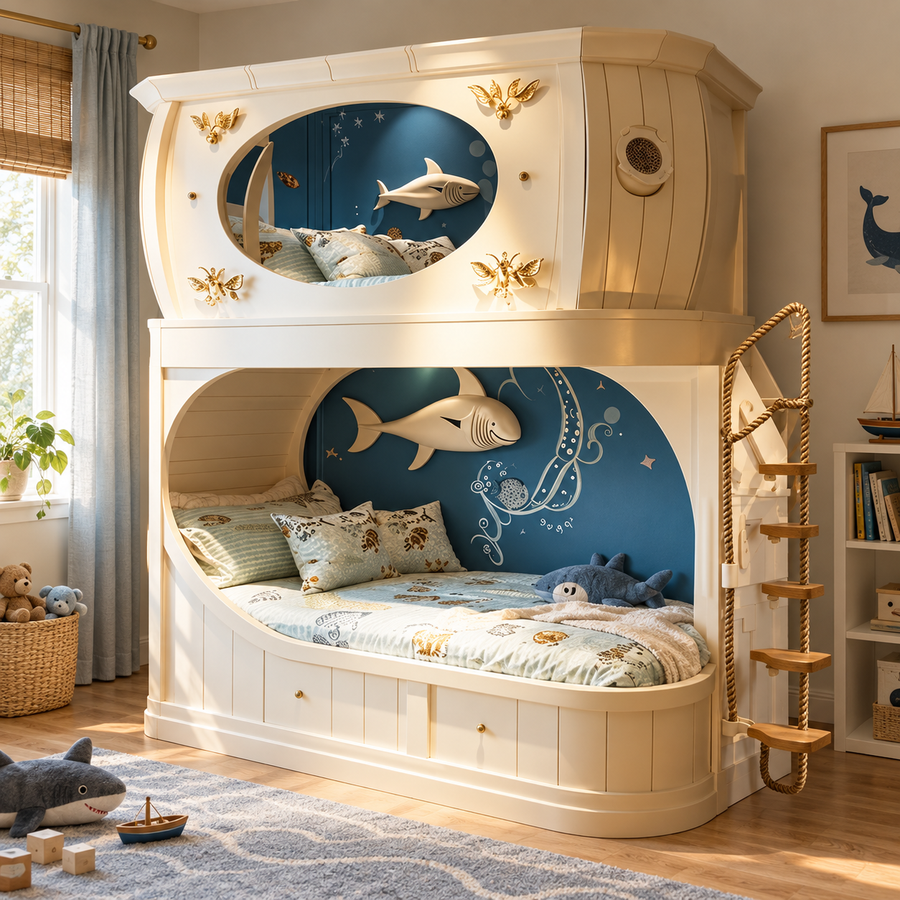 Unterwasserreise Hai Kinder Etagenbett