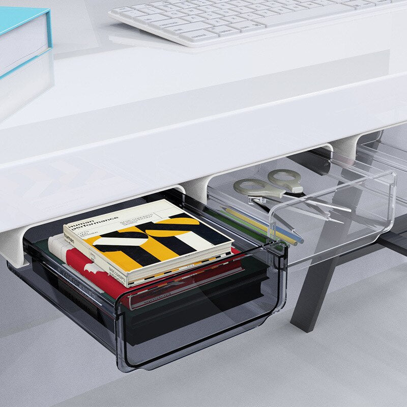 Office Friendly Self-Adhesive Hidden Transparent Drawer - Image 0