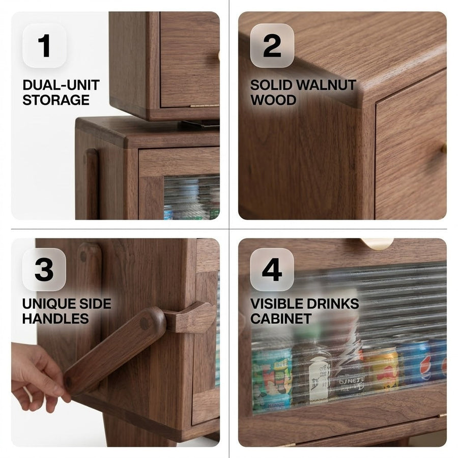 Nordic Walnut Robot Bedside Cabinet - Image 5