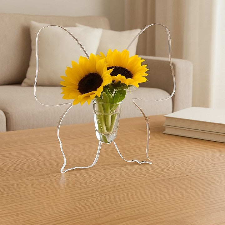 Artistic Butterfly Clear Flower Vase - Image 6