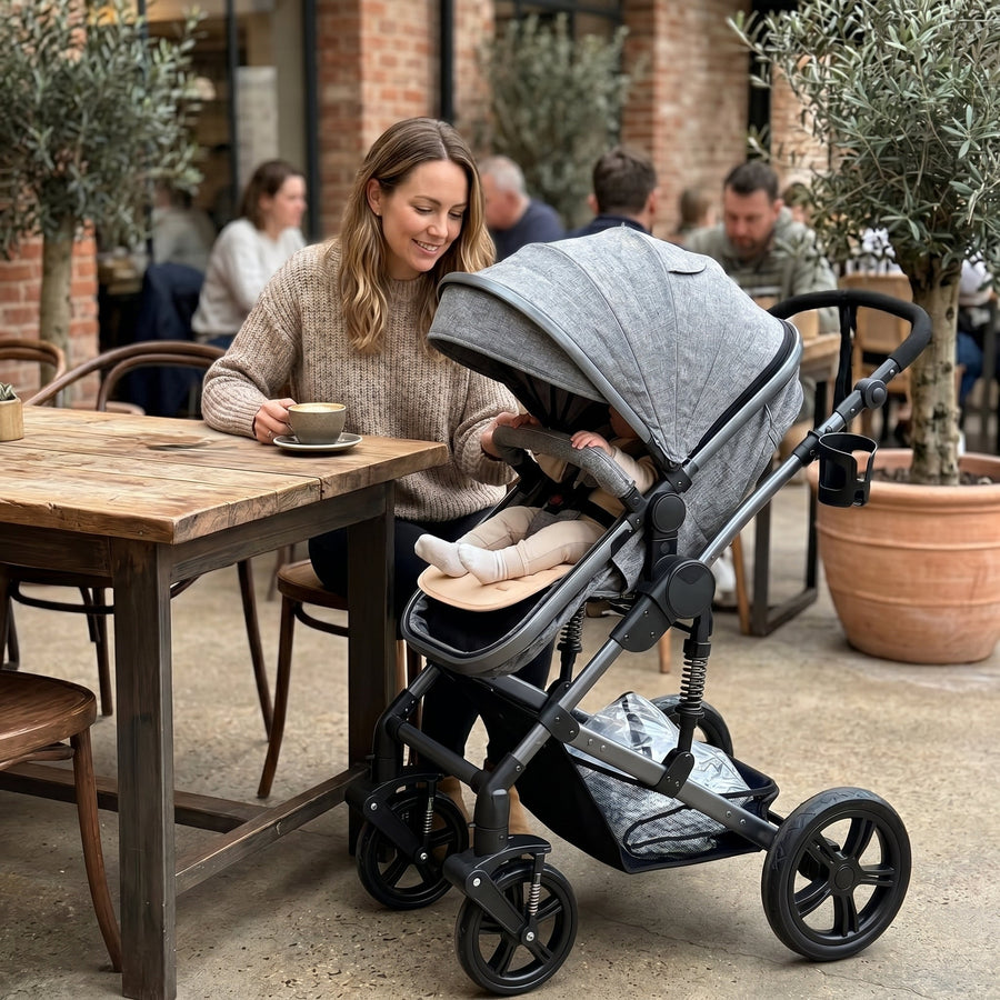 Modern High Landscape Multifunctional 3 in 1 Baby Stroller - Image 5