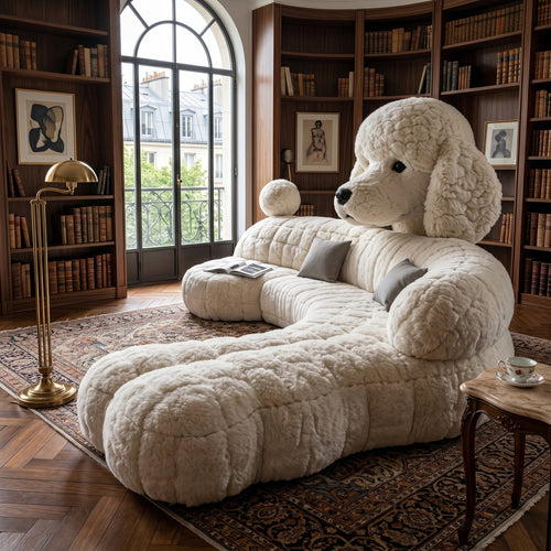 Cuddle Giant Plush Puppy Lounge Sofa - Image 0