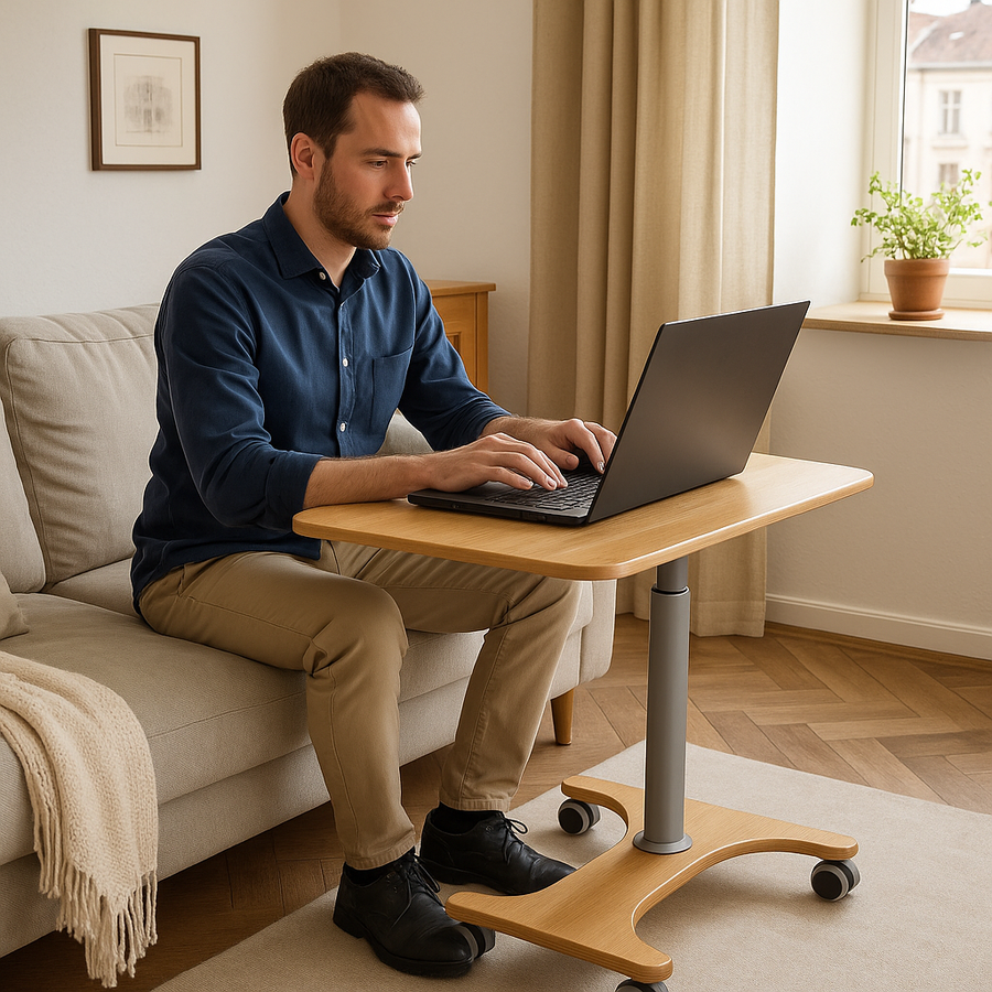 Work Everywhere Ergonomic Adjustable Rolling Desk - Image 6