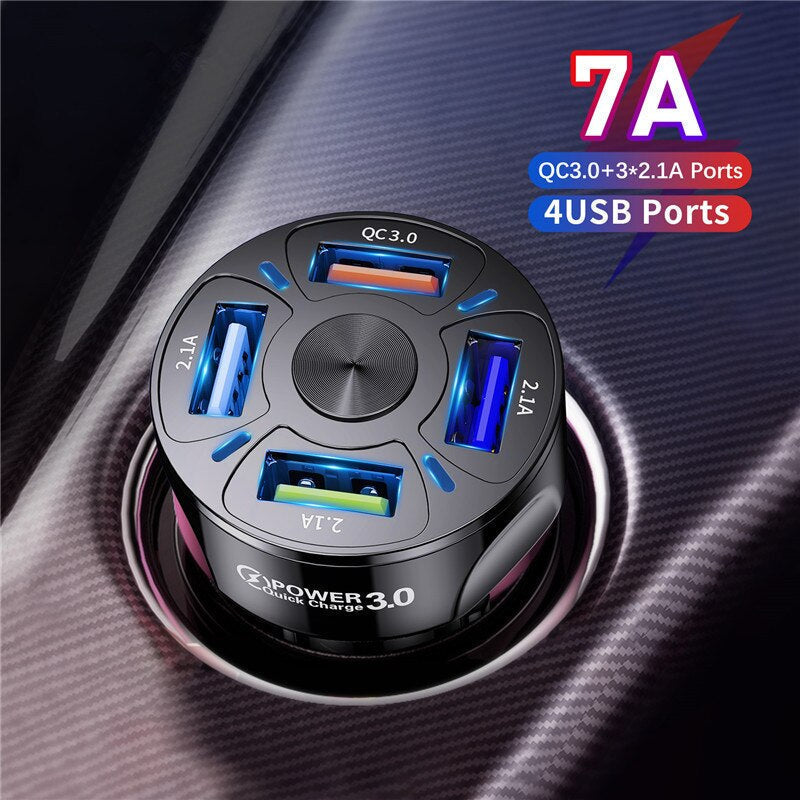 4-Port USB Car Quick Charge - Image 1