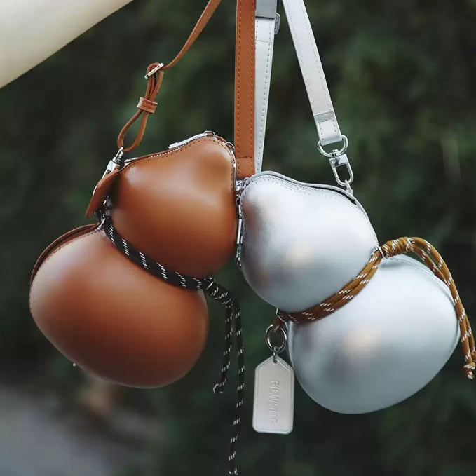 Double-Bubble Sculptural Artistic Crossbody Bag - Image 6